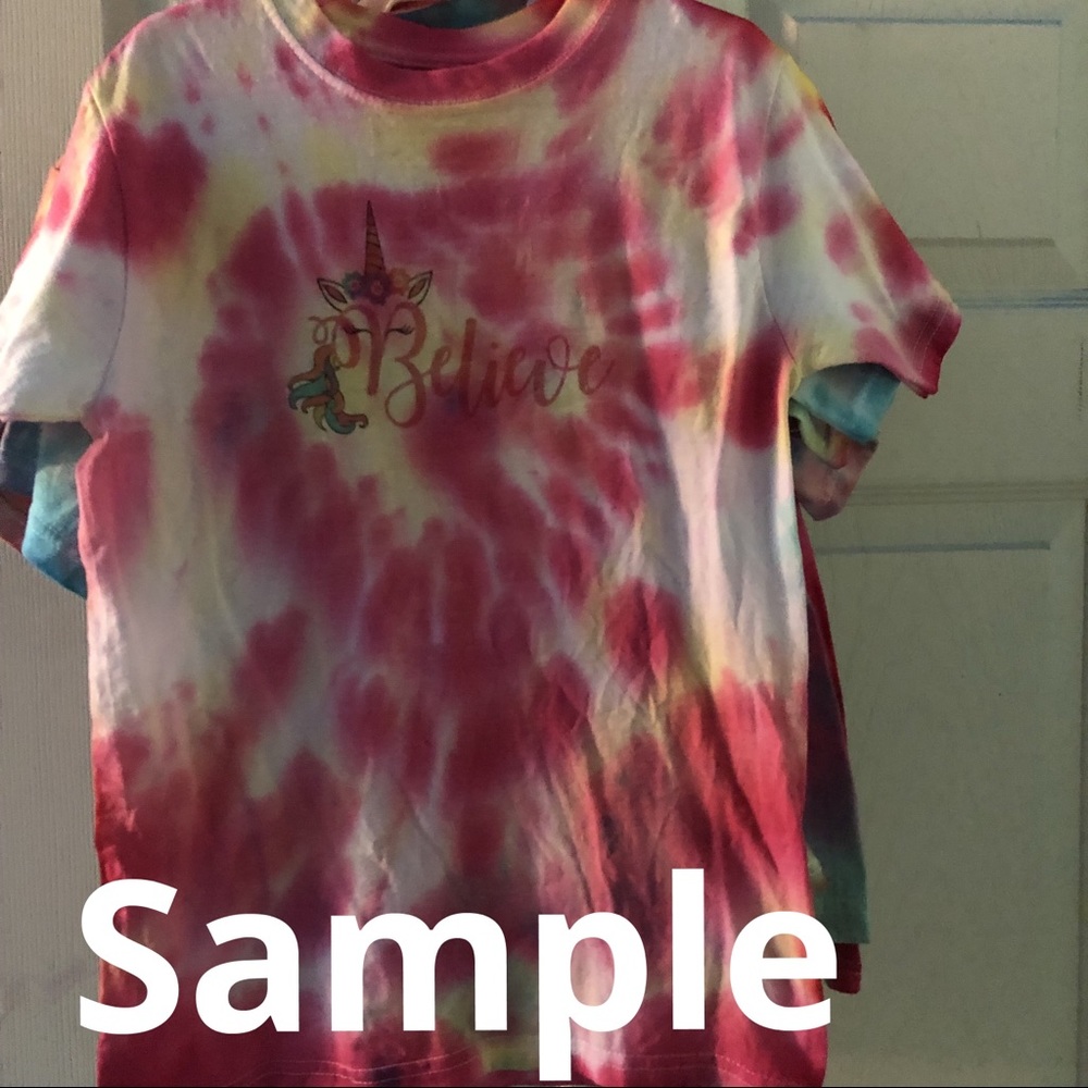 Tie dye unicorn shirts handmade